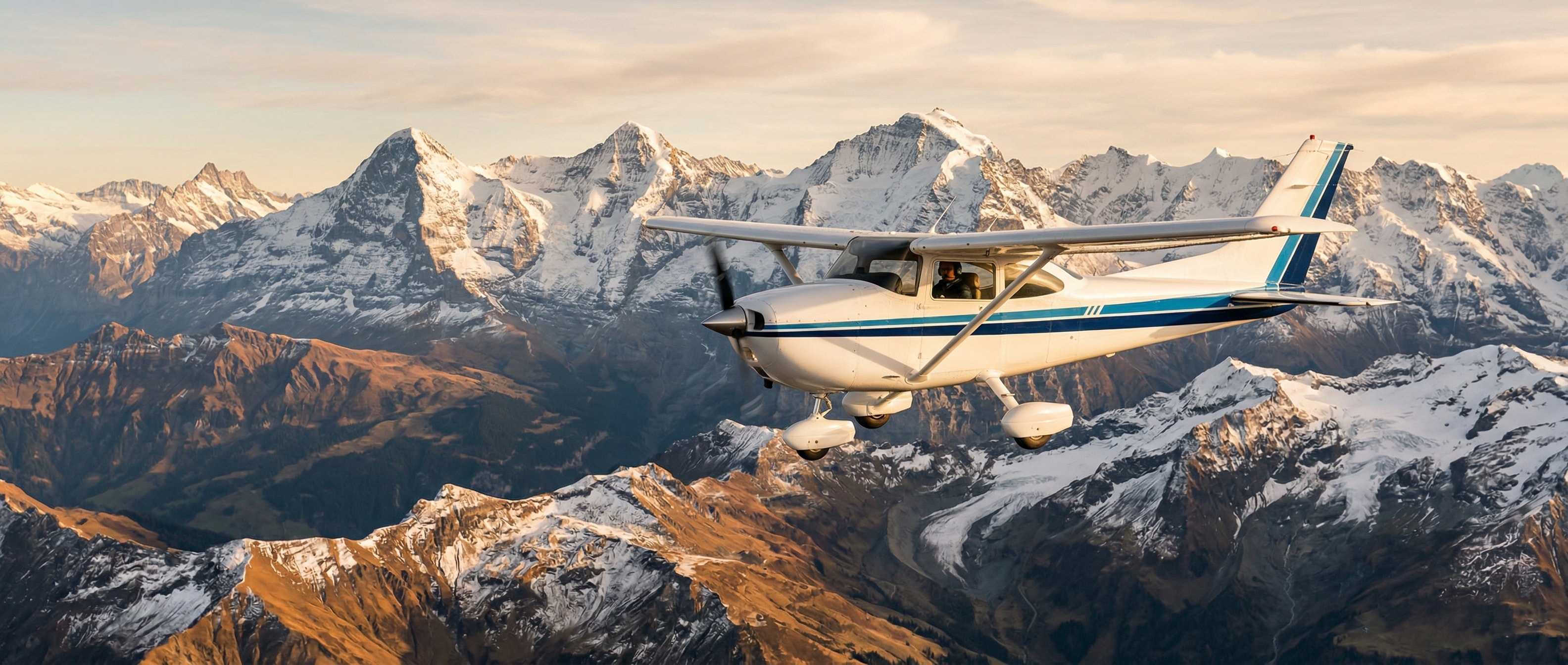 Cessna 182 in flight