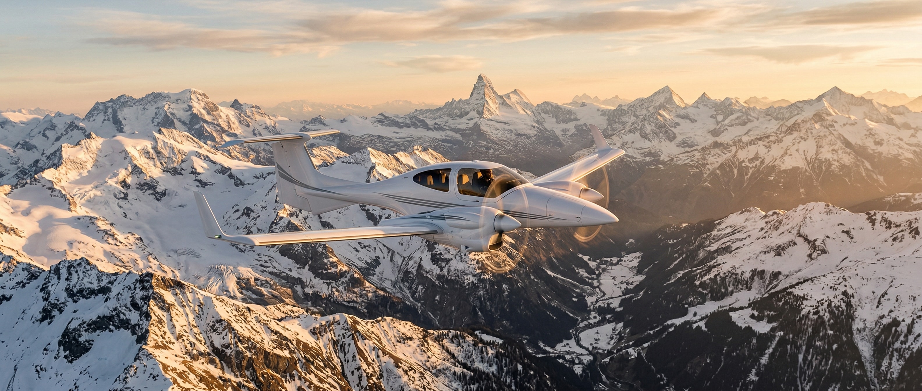 Diamond DA42 in flight
