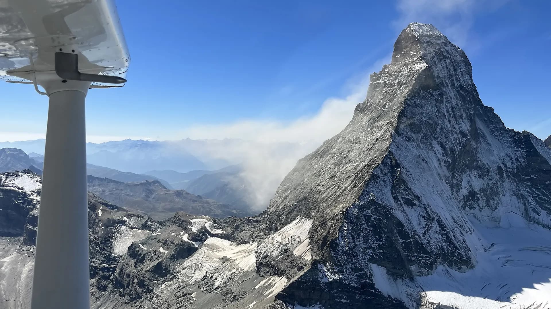 Flying over the Swiss Alps